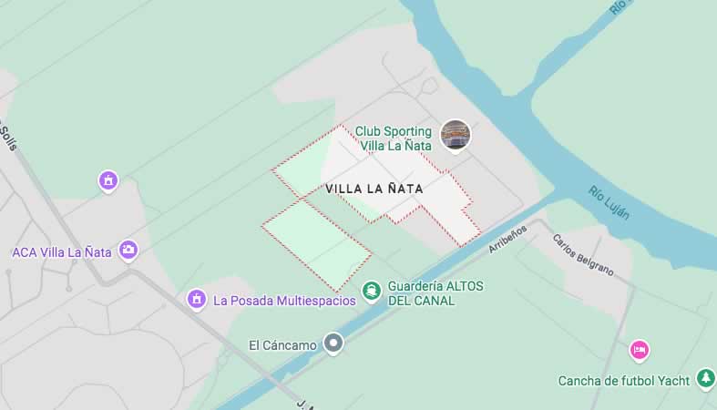 Mapa de calles de Villa la ñata - Partido Tigre