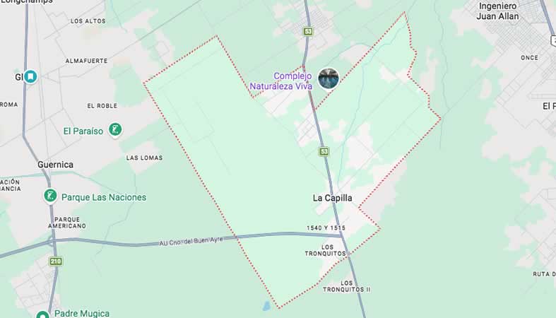 Mapa de calles de La Capilla - partido Florencio Varela