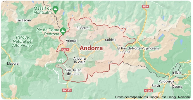 Mapa de Andorra