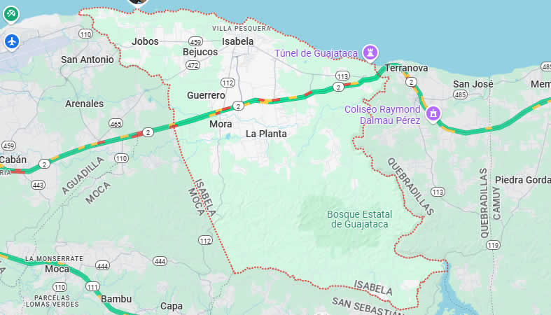 Mapa del municipio Isabela, Puerto Rico
