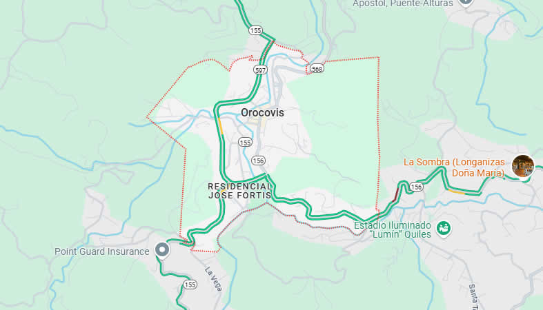 Mapa del municipio Orocovis, Puerto Rico