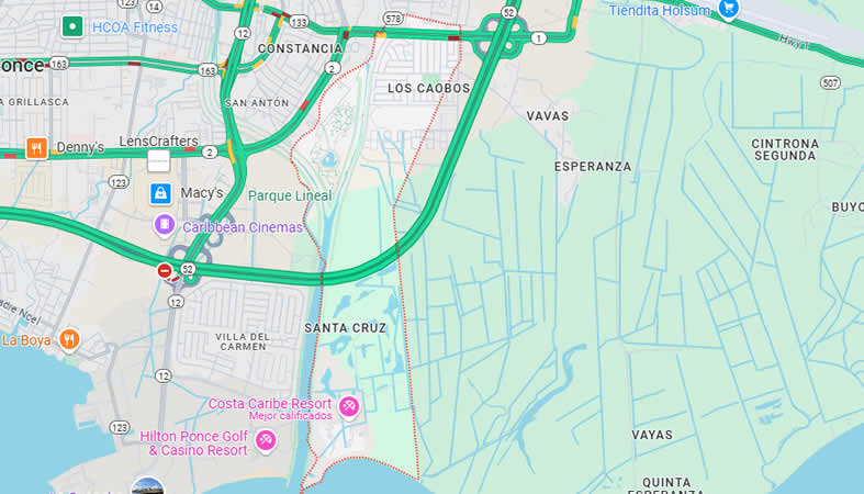 Mapa del barrio Bucaná, Municipio de Ponce, Puerto Rico