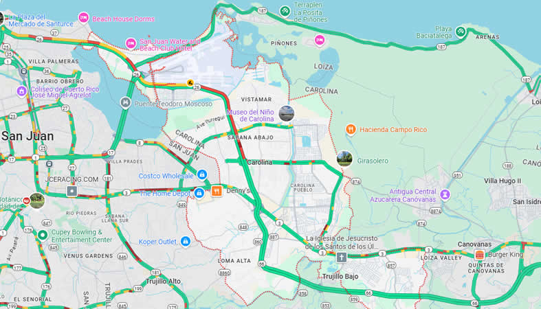 Mapa del barrio Carolina, Municipio de Carolina, Puerto Rico