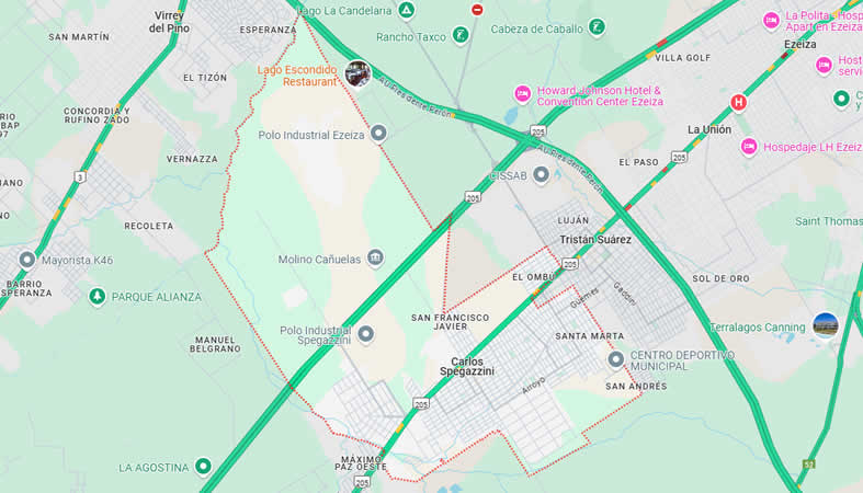Mapa de Carlos Spegazzini, partido Ezeiza, Provincia de Buenos Aires, Argentina
