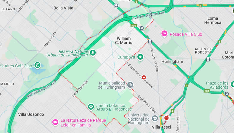 Mapa de William C. Morris, partido Hurlingham, Provincia de Buenos Aires, Argentina